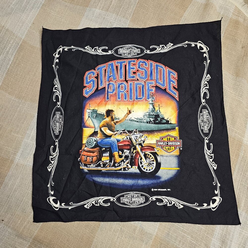 1991 Harley Davidson Coastal Cowgirl Motoboho Bikercore Beach Scene Bandana
